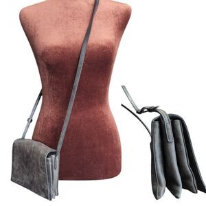 Aritzia auxiliary grey  leather bag